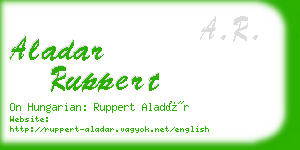 aladar ruppert business card